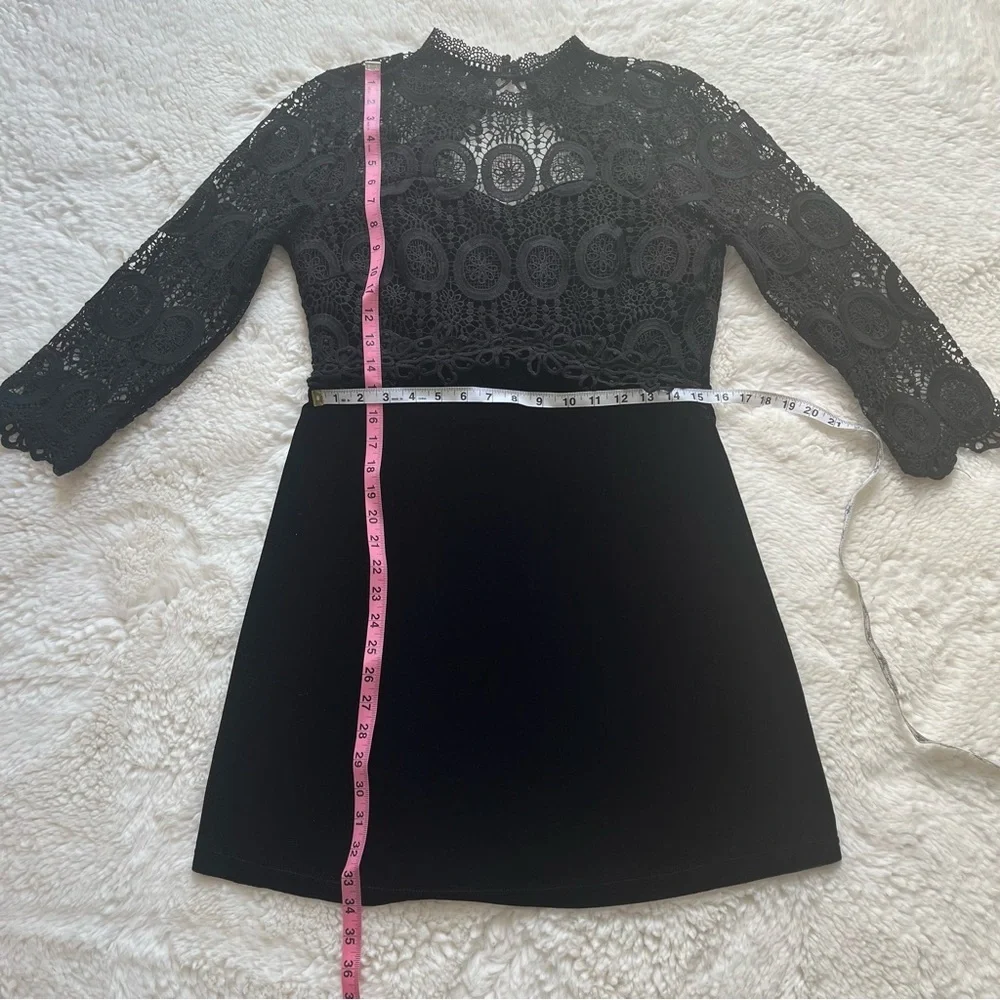 Entro Black Lace and Velvet Dress S - Picture 5 of 9